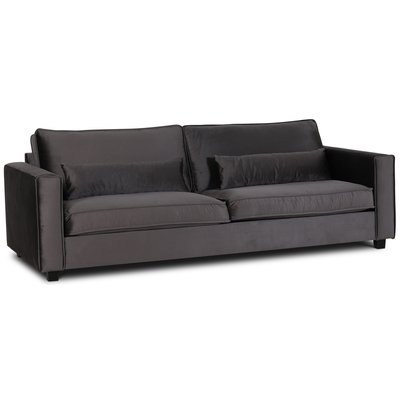 Adore Lounge Sofa 4-Sitzer Sofa - Silbergrau (Samt)