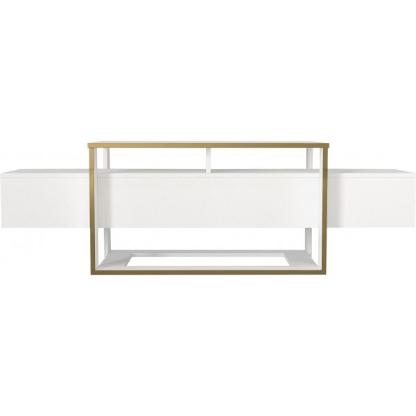 Bianco TV-Stnder - Wei/Gold