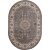 Dubai Medallion Wilton Teppich Grau - Oval 200 x 290 cm