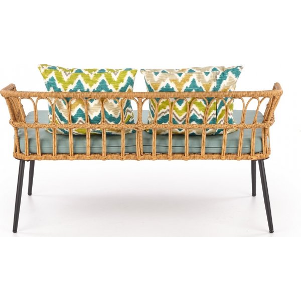 Ulmer 2-Sitzer-Sofa - Rattan + Textilreinigung fr Mbel