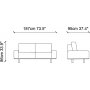 Istanbul 2-Sitzer-Sofa - Ecru