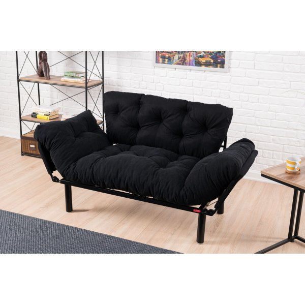 Nitta 2-Sitzer Schlafsofa - Schwarz Nitta 2-Sitzer Schlafsofa - Schwarz