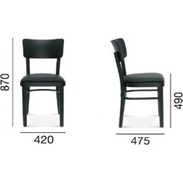 Novo Esszimmerstuhl - Optionale Farbe des Rahmens und der Polsterung