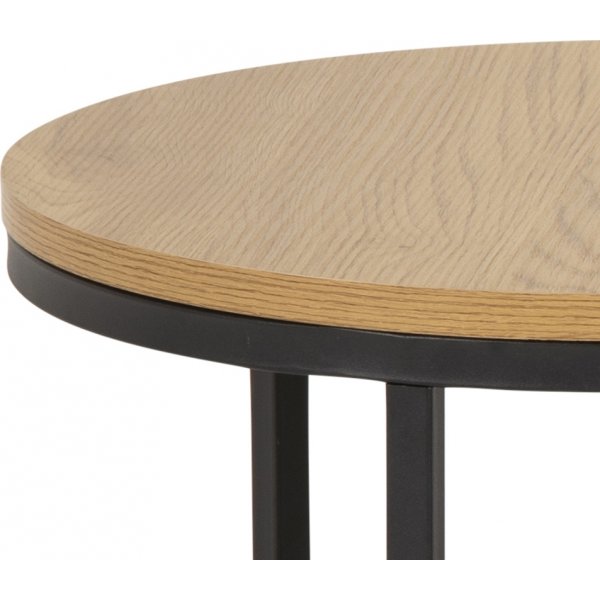 Spiro Couchtisch 50/80 cm - Eiche/schwarz