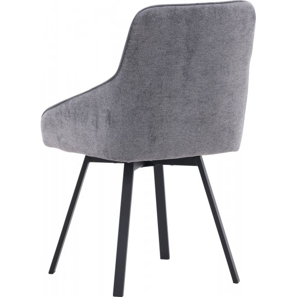 Rosie Esszimmerstuhl - Grau/Schwarz