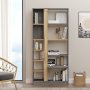 Luvio Bcherregal 21 - Eiche/Silber