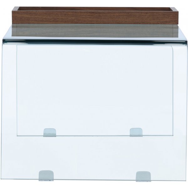 Telemark Couchtisch 110 x 50 cm - Transparent/Walnuss