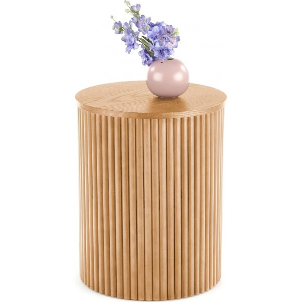 Runder Couchtisch Celie mit Holzstangen 40 cm