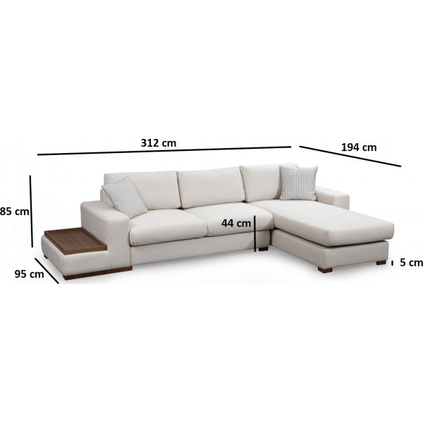 Langes Diwansofa - Beige