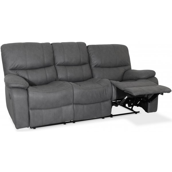 Manhattan 3-Sitzer-Liegesofa - Graues PU + Mbelreinigung