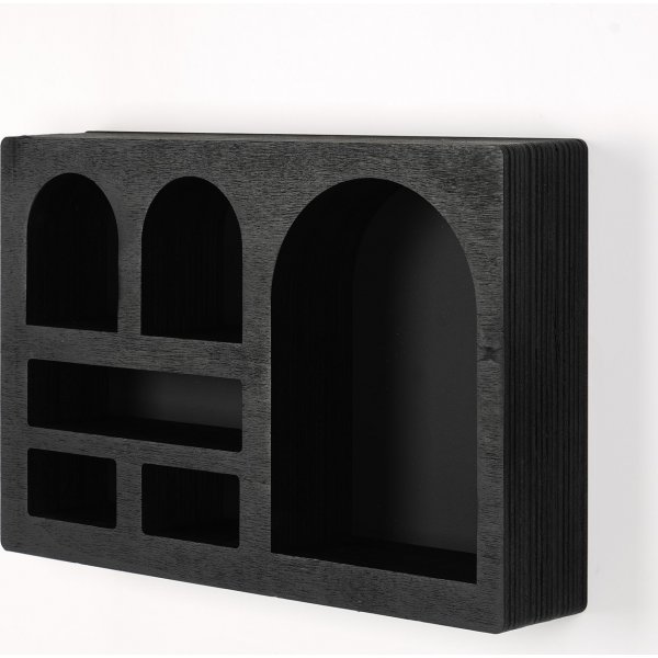 Kryptisches Wandregal 3 Schwarz