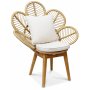 Peacock Loungesessel mit Kissen - Natur