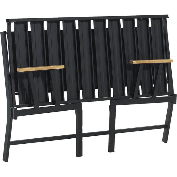 Lotus 2-Sitzer Outdoor-Sofa - Schwarz/Grn + Textilreinigung fr Mbel