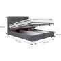 Maison 160x200 cm grauer Bettrahmen mit Stauraum im Bett