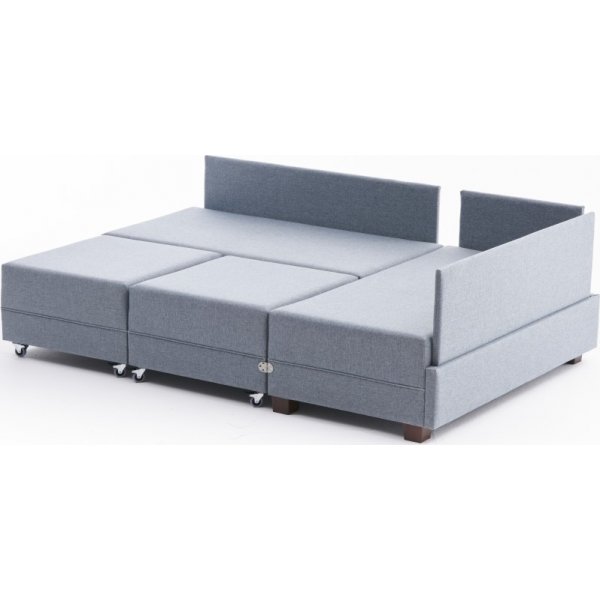 Fly Ecksofa rechts - Blau
