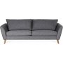 Country 2,5-Sitzer Sofa - Grau (Stoff) + Fleckentferner fr Mbel