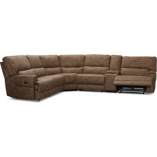 Elektrisches Ecksofa Las Vegas F - Hellbraun