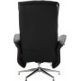 Milos Sessel mit Fuhocker (Recliner) - Schwarz PU