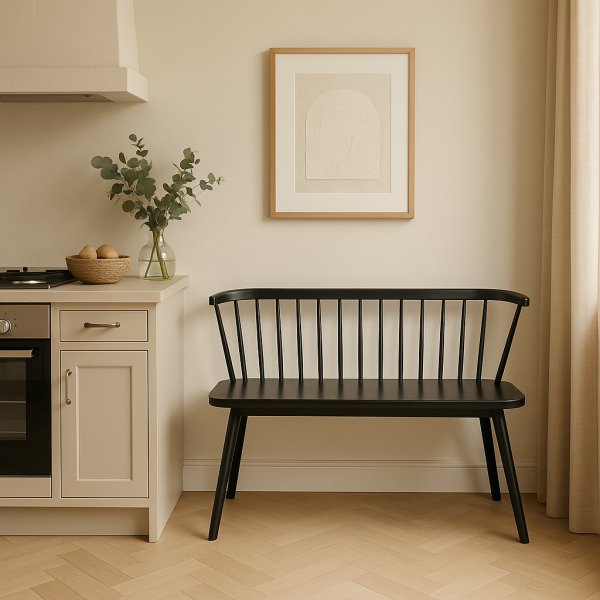 Schwarzes Bobby-Korbsofa