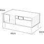 Bullet Couchtisch 92 x 50 cm - Schwarz/Gold