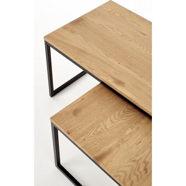 Lisha Tisch 80 x 50 cm - Eiche/schwarz