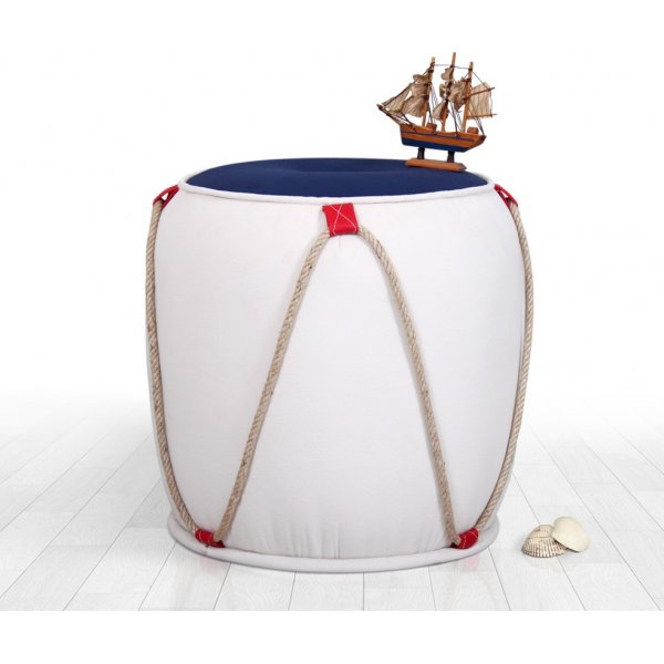 Fora Hocker 3 - Blau/Weiß Fora Hocker 3 - Blau/Weiß