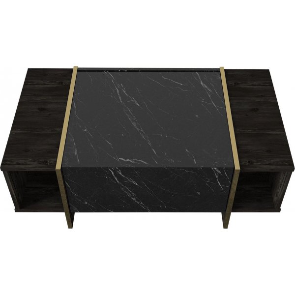 Veyron Couchtisch 103,8 x 60 cm - Schwarz/Gold