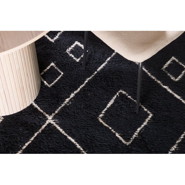 Wollteppich David - Schwarz/Weiß Wollteppich David - Schwarz/Weiß