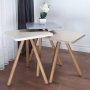 Dreifach gedeckter Tisch 34 x 34 cm - Cappuccino/Grau/Creme