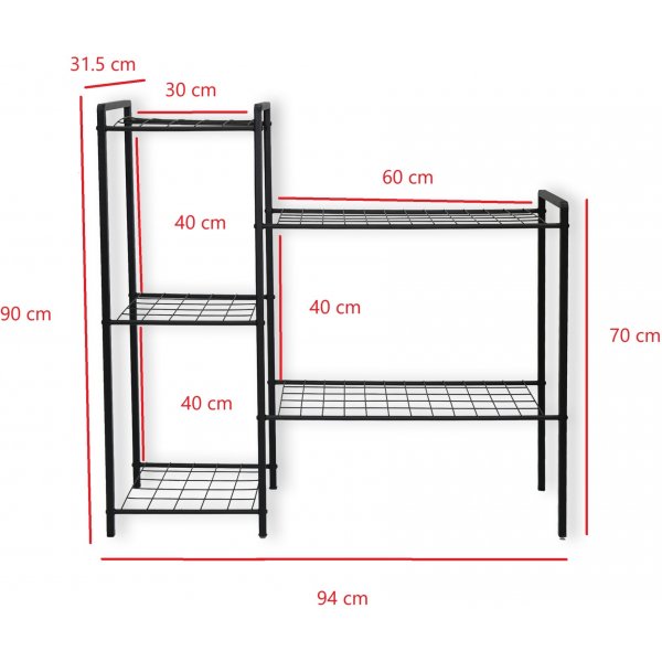 Grant Pflanzenregal - Schwarz