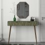 Forest Relief Tisch mit Spiegel 120x 35 cm - Nussbaum/Dunkelgrn