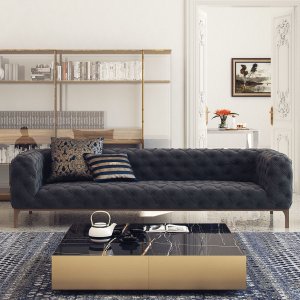 Modisches 3-Sitzer-Sofa - Grau