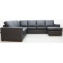 Solna XL U-Sofa aus gebundenem Leder - Rechts