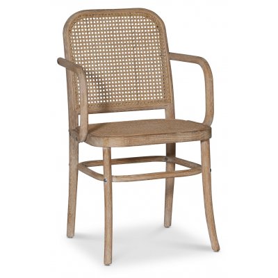 Karlstorp-Stuhl mit wei getnchtem Gestell und Rattan + Mbelpflegeset fr Textilien