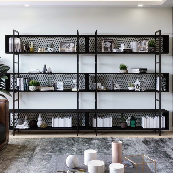 Araf Bücherregal 280 cm - Schwarz Araf Bücherregal 280 cm - Schwarz