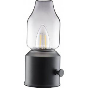 Wiederaufladbare Tischlampe Listra - Schwarz - 20 cm