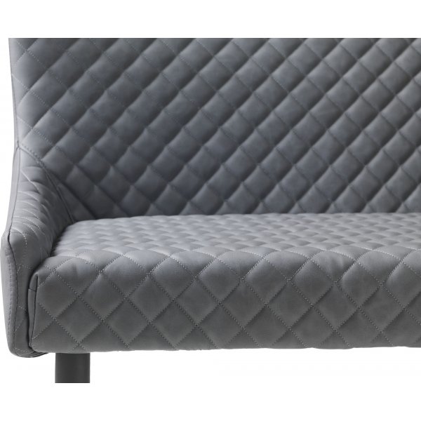 Aman 2,5-Sitzer-Sofa aus grauem PU