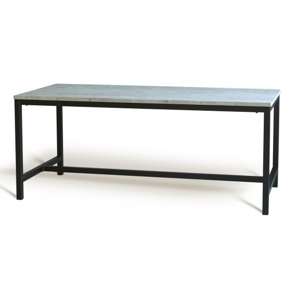 Texas-Essgruppe mit 8 Texas-Esszimmerstühlen aus schwarzem PU + Texas-Esstisch aus heller Eiche 200x100 cm Texas-Essgruppe mit 8 Texas-Esszimmerstühlen aus schwarzem PU + Texas-Esstisch aus heller Eiche 200x100 cm