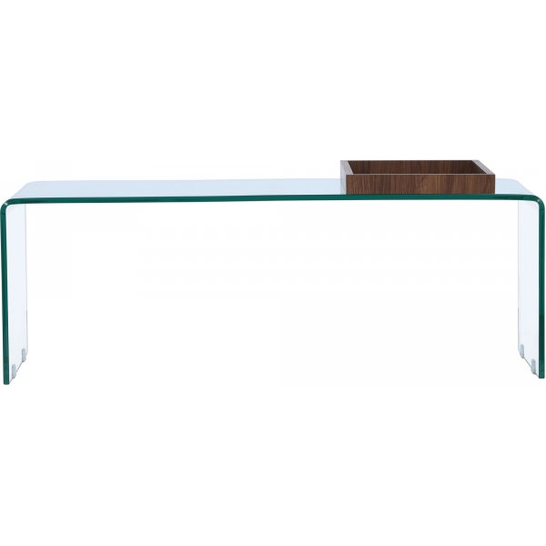 Telemark Couchtisch 110 x 50 cm - Transparent/Walnuss