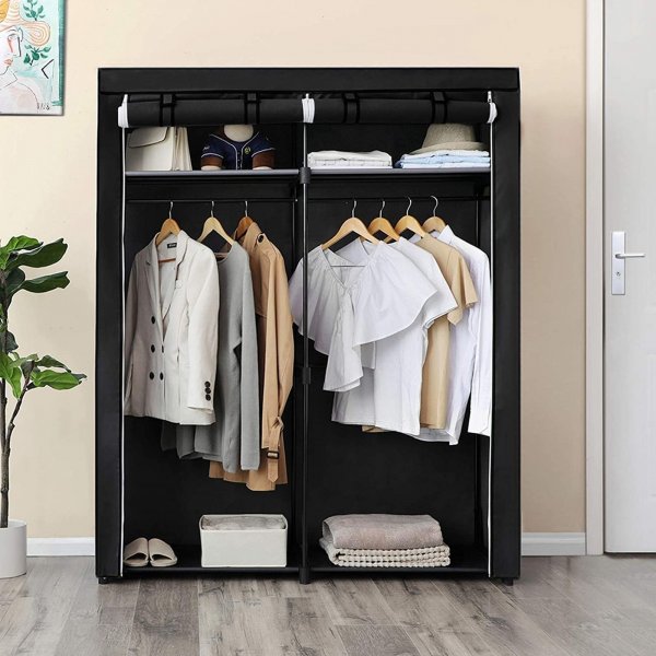Kleiderschrank Joshua 140 x 174 cm - Schwarz