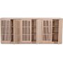 Ebenes Sideboard in Wei mit Lamellentren 210 cm