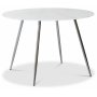 Art-Essgruppe, 110 cm runder Tisch + 4 graue Art-Sthle + 3.00 x Mbelfe