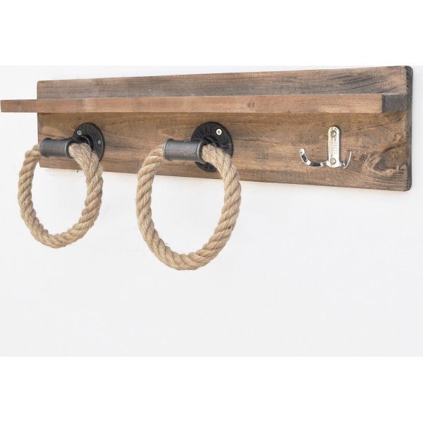 Wandregal aus Birke - Nussbaum