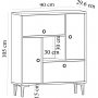 Schrank Sindy - Schwarz/Wei
