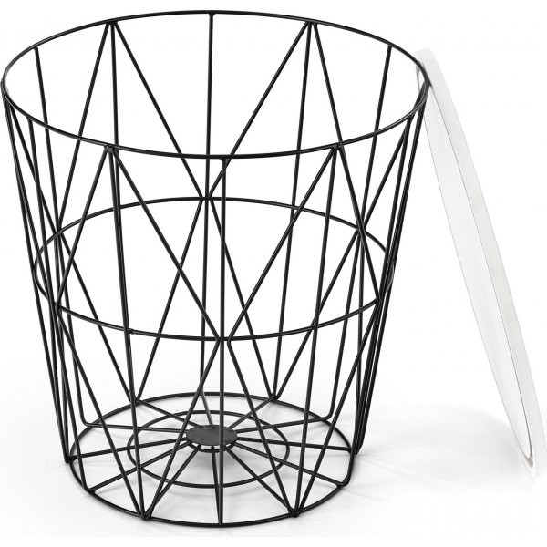 Harissa Couchtisch Ø42 cm - Weißer Marmor/Schwarz Harissa Couchtisch Ø42 cm - Weißer Marmor/Schwarz