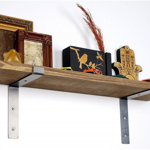 Lamba Wandregal 2 - Schwarz/Walnuss