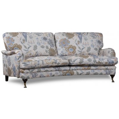 Spirit 3-Sitzer gebogenes Howard-Sofa aus Stoff mit Blumenmuster - Eden Parrot Beige