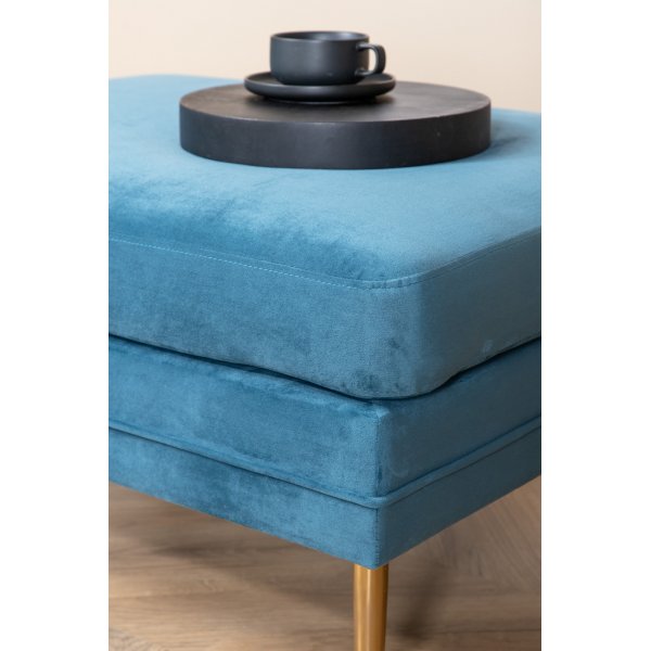 Savanna Hocker - Blauer Samt Savanna Hocker - Blauer Samt