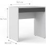 Function Plus Schreibtisch 74,7 x 48,2 x 76,7 cm - Wei/Grau