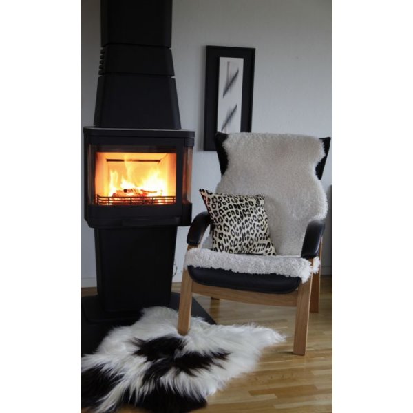 Lockiges Schaffell Dunkelgrau